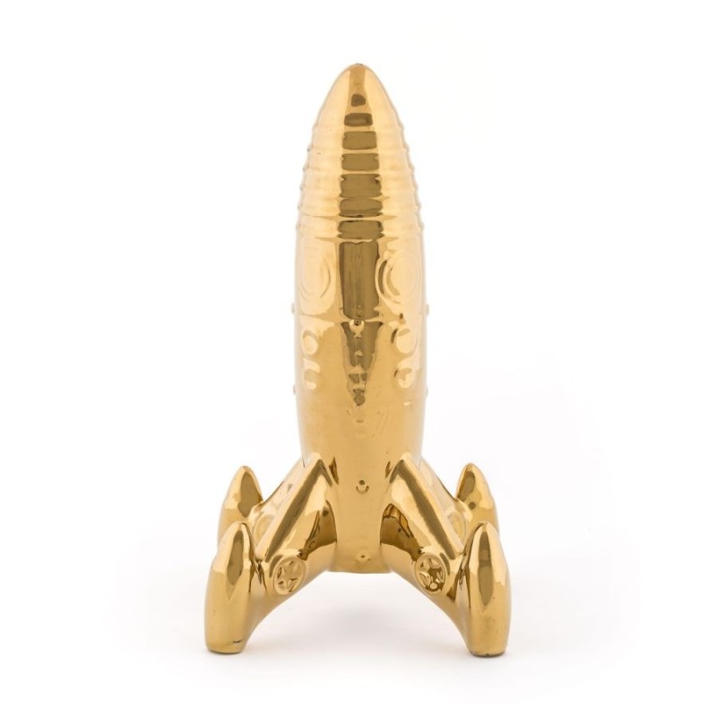 SELETTI MEMORABILIA WHITE AND GOLD 13,5 x 13 cm - My spaceship