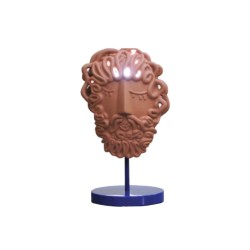 SELETTI MAGNA GRAECIA 2.0 Tafellamp 24 x 14 cm Terracotta - Medusa Mask