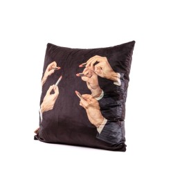SELETTI TOILETPAPER Pillow 67 x 67 cm - Lipsticks Black