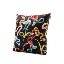 SELETTI TOILETPAPER Pillow 67 x 67 cm - Snakes