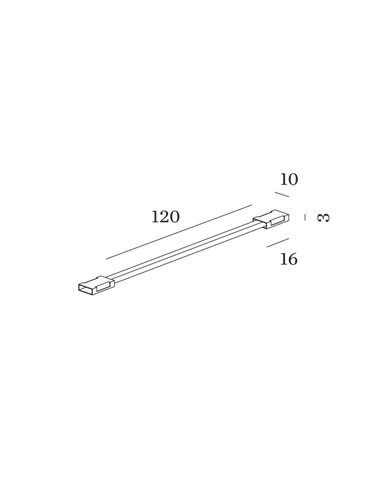 Wever & Ducré ILANE MINI CONNECTOR STRIP TO STRIP WIRED Accessoire