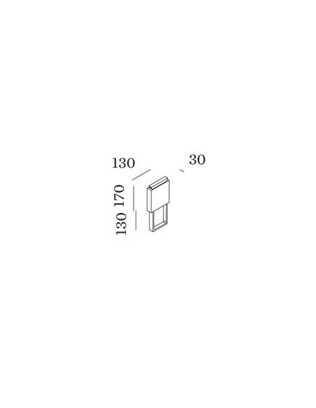 Wever & Ducré BASE 170 WITH CONCRETE GROUND FIXATION FIFTY FIFTY/SWAY/PALOS