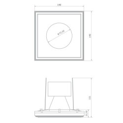 BRICK IN THE WALL Zerodix 70 IP54 Bathroom LED 1000 lm CRI80