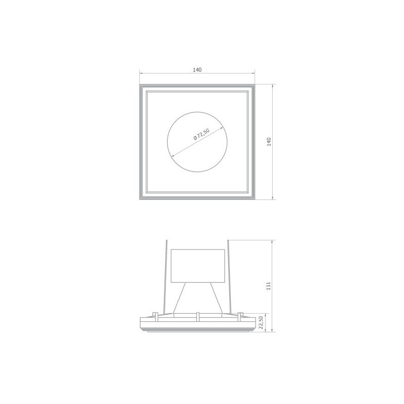 BRICK IN THE WALL Zerodix 70 IP54 Bathroom LED 1000 lm CRI80
