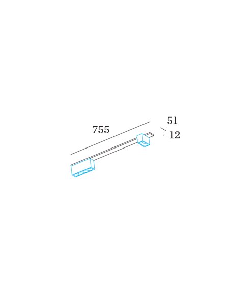 Wever & Ducré PIRRO SYSTEM 1.0 BASE FOR 2 INSETS