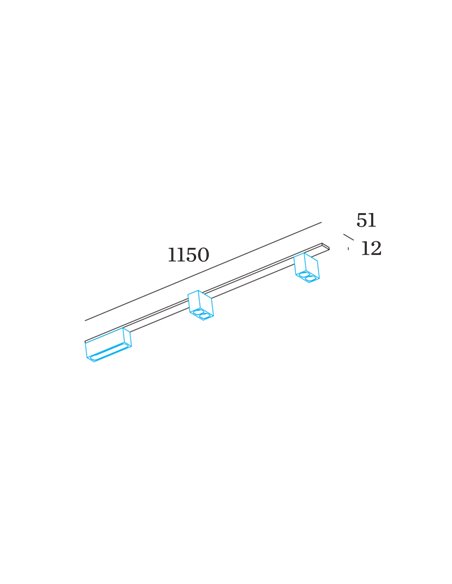 Wever & Ducré PIRRO SYSTEM 2.0 BASE FOR 3 INSETS