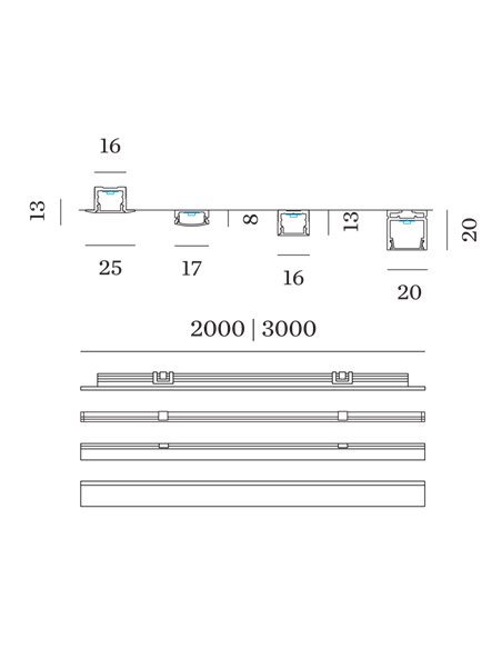 Wever & Ducré ILANE LED COB STRIP IP20 3.0M 10W/M 800 lm/M LEDstrip