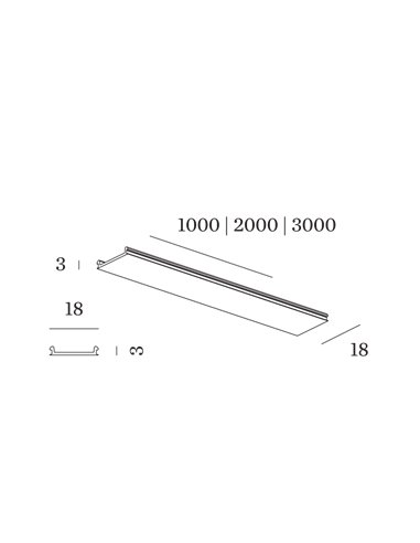 Wever & Ducré STREX SYSTEM BLANK COVER 2.0M