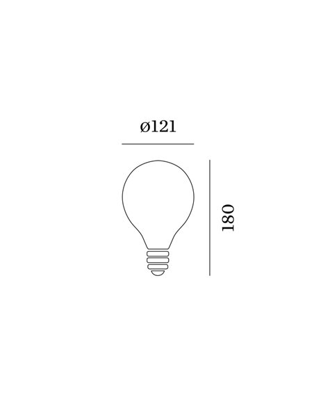 Wever & Ducré 2200K | E27 G125 LED Lamp