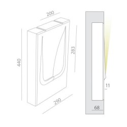 BRICK IN THE WALL Move Out IP20 LED 500LM 230VAC WARMDIM