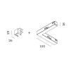 Wever & Ducré 48V DALI tracks | surface/suspended L-Connector