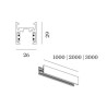 Wever & Ducré 48V DALI tracks | surface/suspended Track Profile 2m