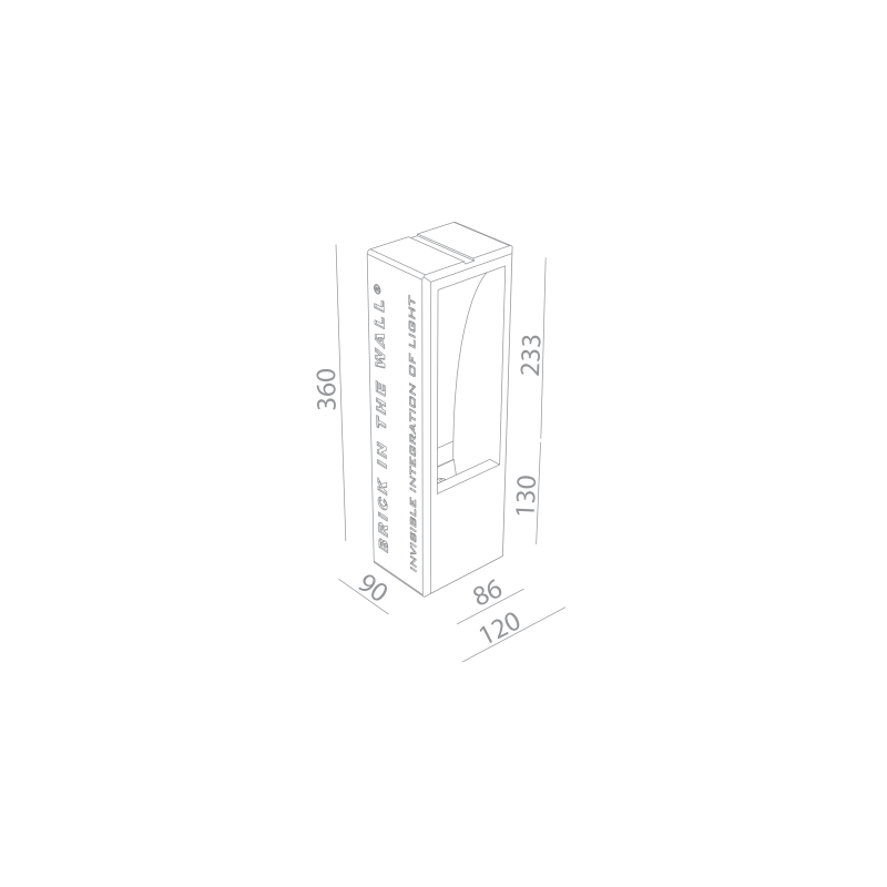 BRICK IN THE WALL Small IP54 Outdoor LED 600 lm 230VAC
