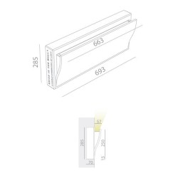 BRICK IN THE WALL Wave IP20 LED 2000LM 230VAC