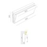 BRICK IN THE WALL Wave IP20 LED 2000LM 230VAC