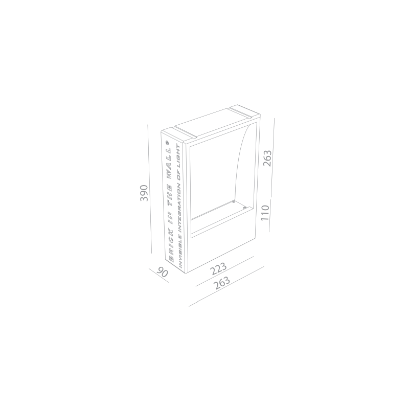 BRICK IN THE WALL Big IP54 Outdoor LED 1200LM remote driver