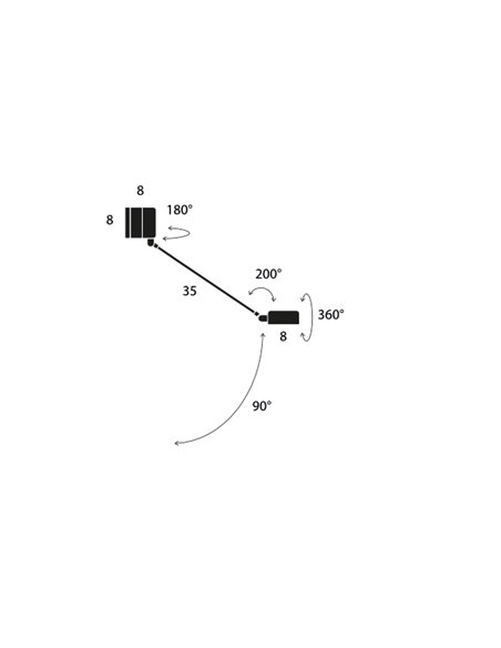 Lumina DAPHINE PARETE CM. 35 LED Wandlampe