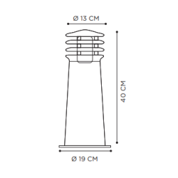 Royal Botania Rusty Bollard 40cm