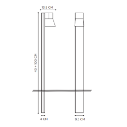 Royal Botania Beacon Bollard Lamp