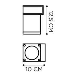 Royal Botania Q-Bic Wall 1 Lamp 220V  wall lamp