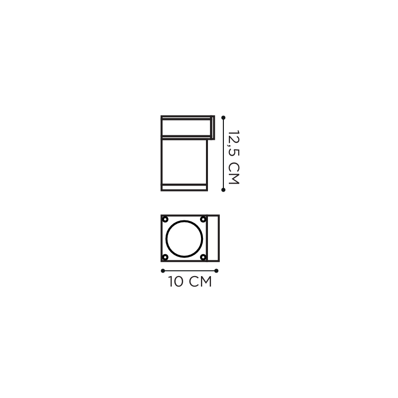 Royal Botania Q-Bic Wall 1 Lamp 220V  Wandlamp