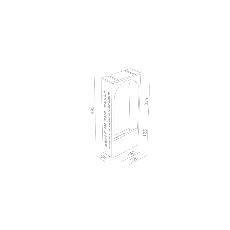 BRICK IN THE WALL Moor Large 1 IP54 Outdoor LED 800LM 230VAC