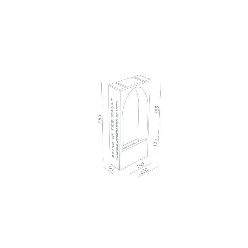 BRICK IN THE WALL Moor Large 2 IP20 LED 900LM 230VAC WARMDIM