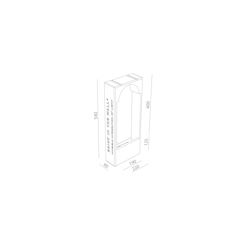 BRICK IN THE WALL Moor Large 4 IP54 Bathroom LED 800LM 230VAC