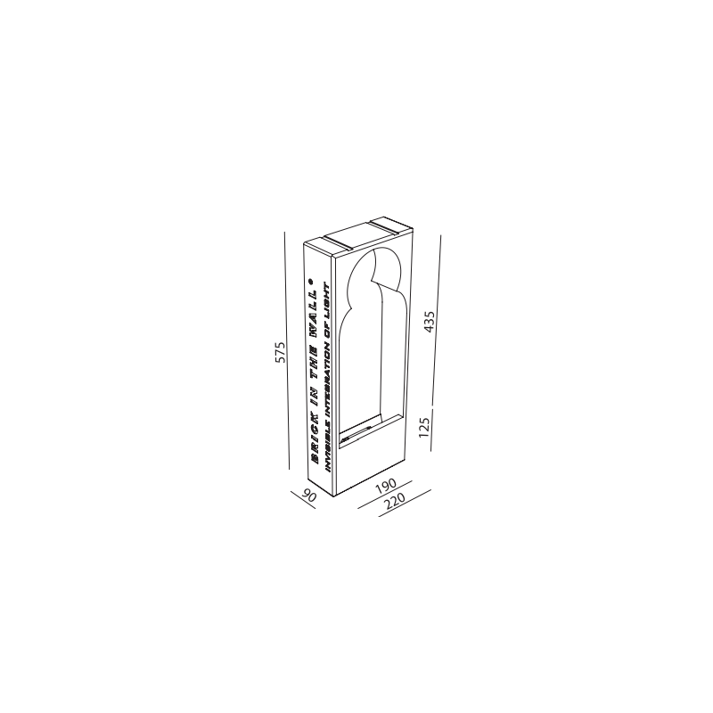 BRICK IN THE WALL Moor Large 6 IP54 Outdoor LED 800LM 230VAC