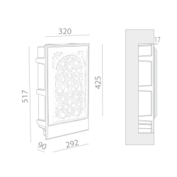 BRICK IN THE WALL Frame IP20 LED 900LM 230VAC WARMDIM