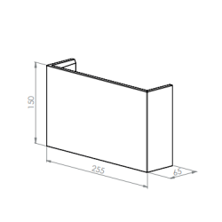 BRICK IN THE WALL Onyx L Mono IP20 LED 900LM 230VAC WARMDIM