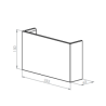 BRICK IN THE WALL Onyx L Mono IP20 LED 900LM 230VAC WARMDIM