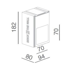 BRICK IN THE WALL Mini Square LED DIM 100LM IP54 Outdoor