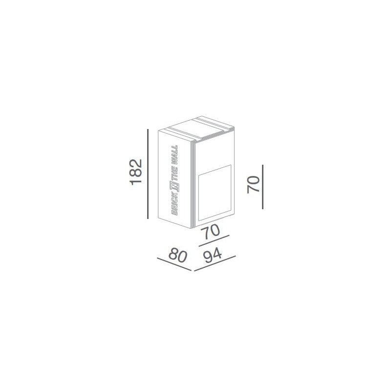 BRICK IN THE WALL Mini Square LED DIM 100LM IP54 Outdoor