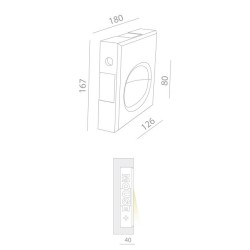 BRICK IN THE WALL Mouse + LED DIM 100LM IP54 Bathroom