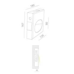 BRICK IN THE WALL Mouse LED DIM 100LM IP54 Bathroom