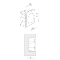 BRICK IN THE WALL Pica 8 LED DIM 100LM IP20