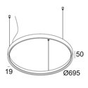 Delta Light SUPERLOOP HC 70 SBL Hanglamp