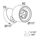Delta Light FRAX S HONEYCOMB Vloerlamp / Wandlamp