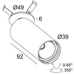Delta Light SPY 39 CLIP Ceiling lamp
