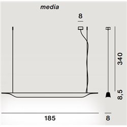 Foscarini Troag Media Led Susp. 10M Suspension Lamp