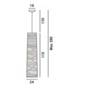 Foscarini Tress Media Susp. 10M Hanglamp