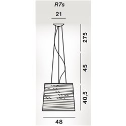 Foscarini Tress Grande R7S Susp. 10M Suspension Lamp