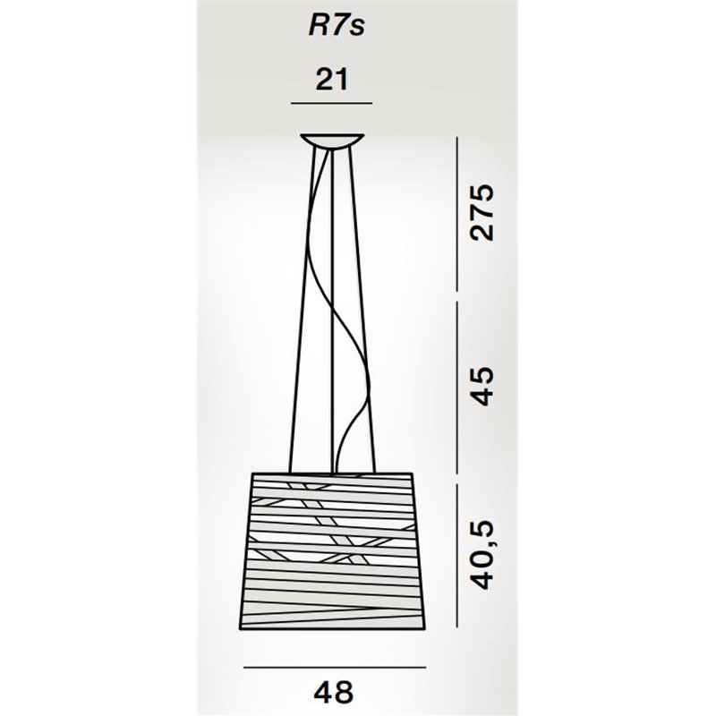 Foscarini Tress Grande R7S Susp. 10M Hanglamp