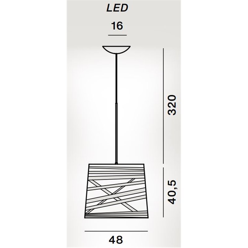 Foscarini Tress Grande Led Mylight Susp. 10M Hanglamp