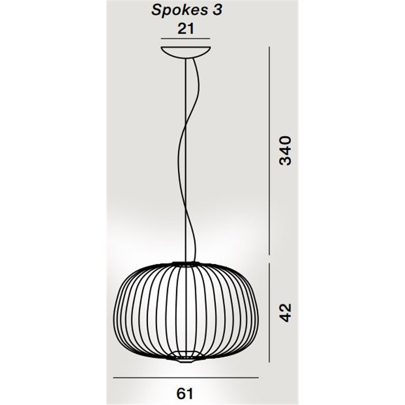 Foscarini Spokes 3 Mylight Susp. 10M Hanglamp
