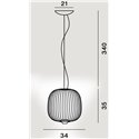 Foscarini Spokes 2 Piccola Mylight Susp. 10M Hanglamp