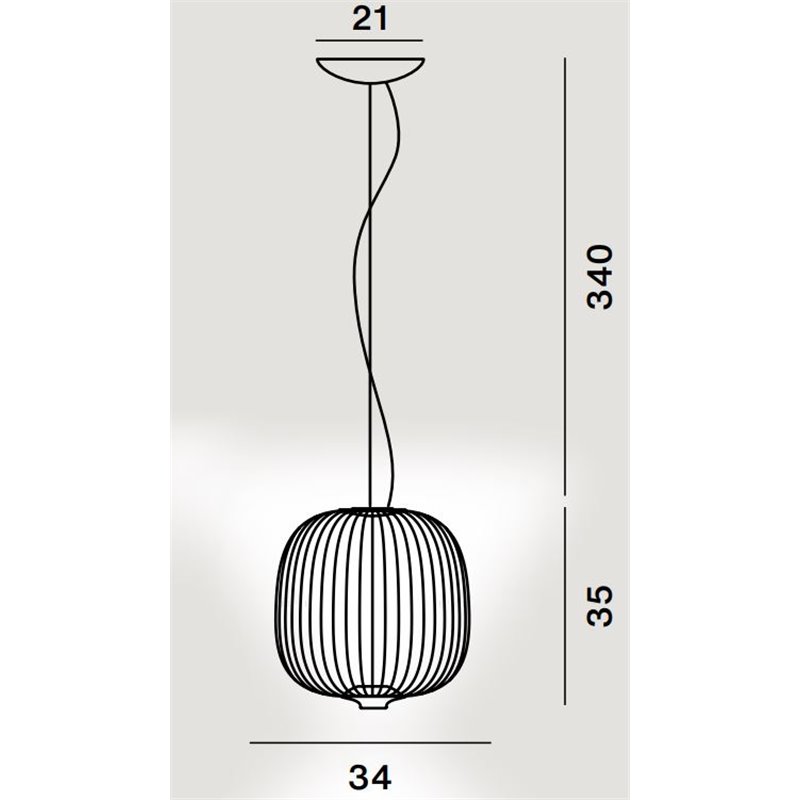 Foscarini Spokes 2 Piccola Mylight Susp. 10M Hanglamp