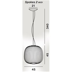 Foscarini Spokes 2 Midi Mylight Susp. 10M Suspension Lamp