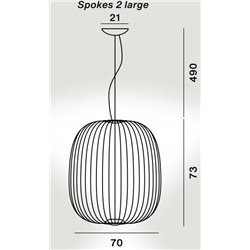 Foscarini Spokes 2 Large Mylight Susp. 10M Suspension Lamp